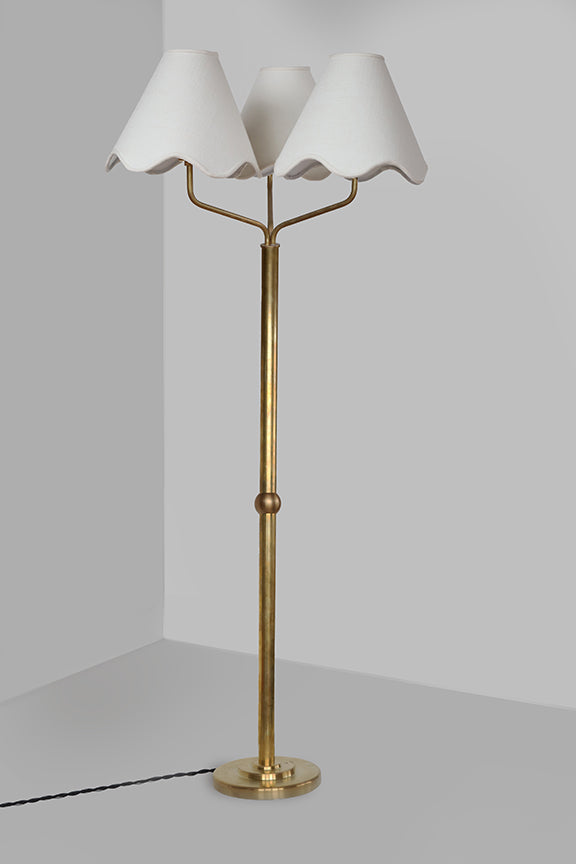 Rosie Floor Lamp in linen -linen