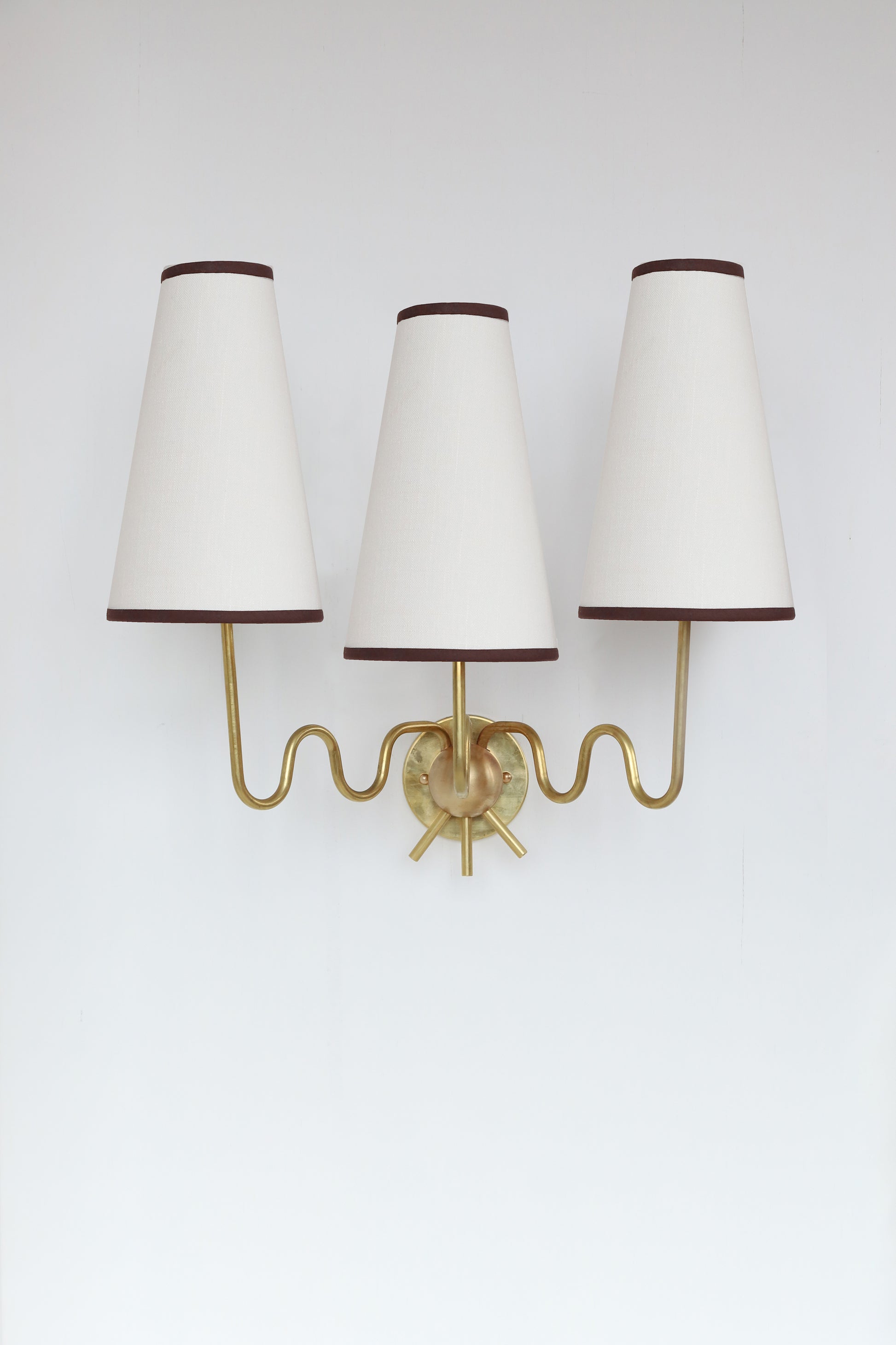 Willow Sconce in cream & chocolate -cream & chocolate